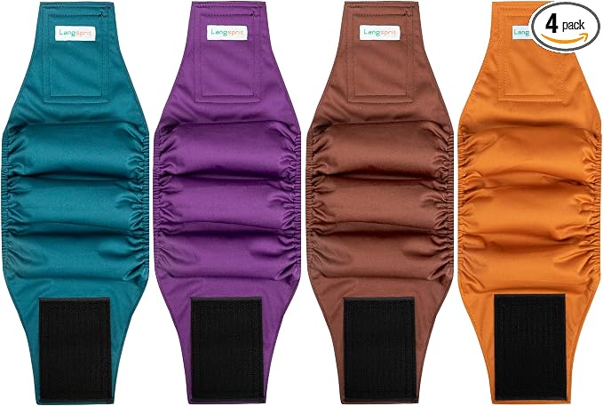 Male Dogs Diapers Belly Bands(4Pack), Washable Reusable Male Boy Doggy Wraps Panties for Doggie Puppy Pooping Potty Training Incontinence Marking Pañal para Perro XX-Large