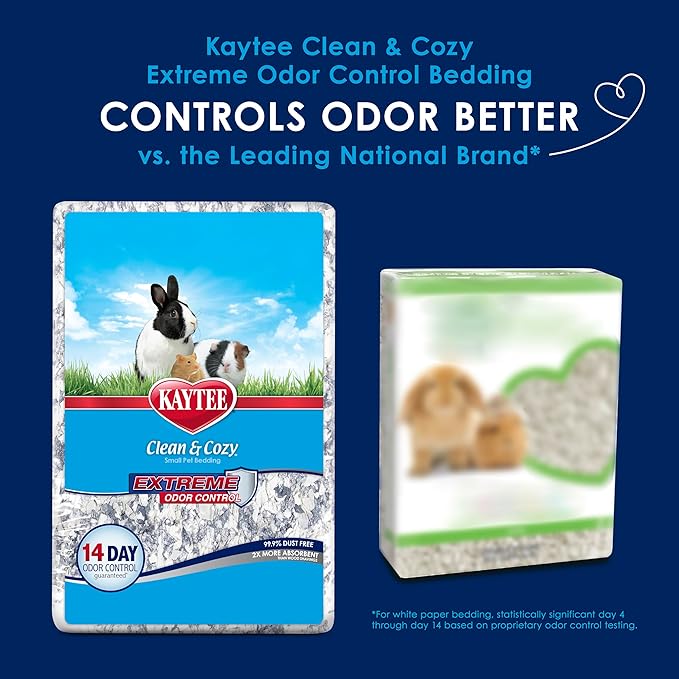 Kaytee Clean & Cozy Extreme Odor Control Bedding, Made for Small Animals, 65 Liters