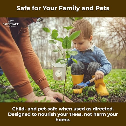 GARDENWISE Professional Citrus Fertilizer + Vital Micronutrients; Perfect Balanced NPK for All Citrus; for Indoor and Outdoor Plants; Orange, Lime, Avocado and Lemon Tree Fertilizer (1 Quart)
