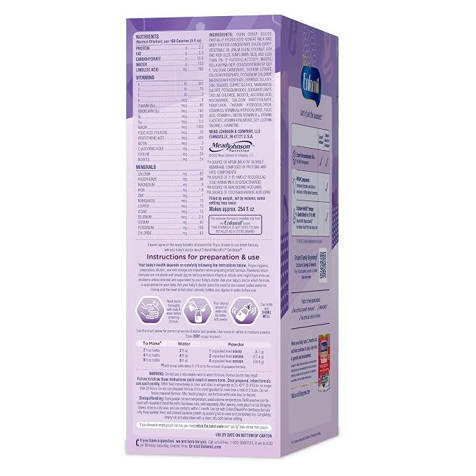 Enfamil NeuroPro Gentlease for easing Fussiness, Crying, Gas, Spit-up in 24 Hrs, Smaller Proteins for Easy Digestion, Brain Supporting DHA, Prebiotic Blend, HuMO6*, Baby Formula, Powder Refill Box, 35.2 Oz