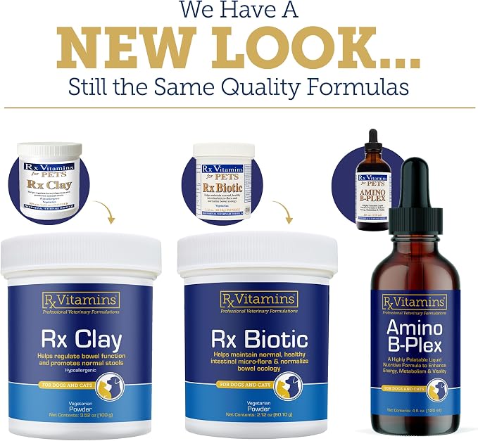 Rx Vitamins Rx Biotic - Probiotic Powder for Dogs and Cats - Cat Digestive Support & Probiotic for Dogs Gut Health - Dog Probiotics for Digestive Health - 2.12oz