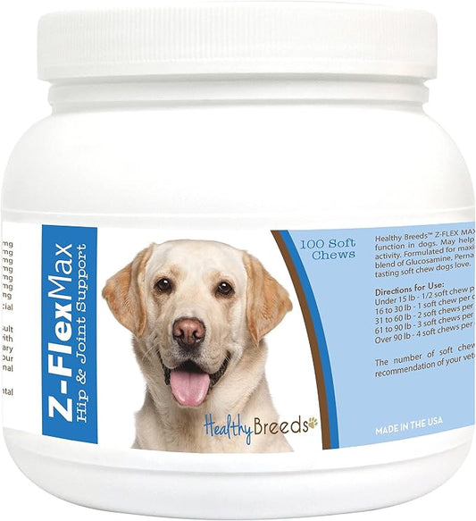 Healthy Breeds Labrador Retriever Z-Flex Max Hip & Joint Soft Chews 100 Count