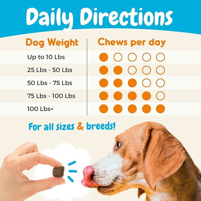 Calming Chews for Dogs – Hemp, Chamomile & Passion Flower – Natural Calming Aid for Stress, Relaxation, Travel & Separation – Duck Flavor Soft Chews Made in USA, 60 Count