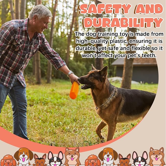 Blueweenly 4 Pcs Dog Bumper Toy for Water Retrieving Plastic Puppy Training Dummy Dog Float Toy Lightweight for Float on The Water Pool Outdoor Training Hunting Fetching (Polychrome)