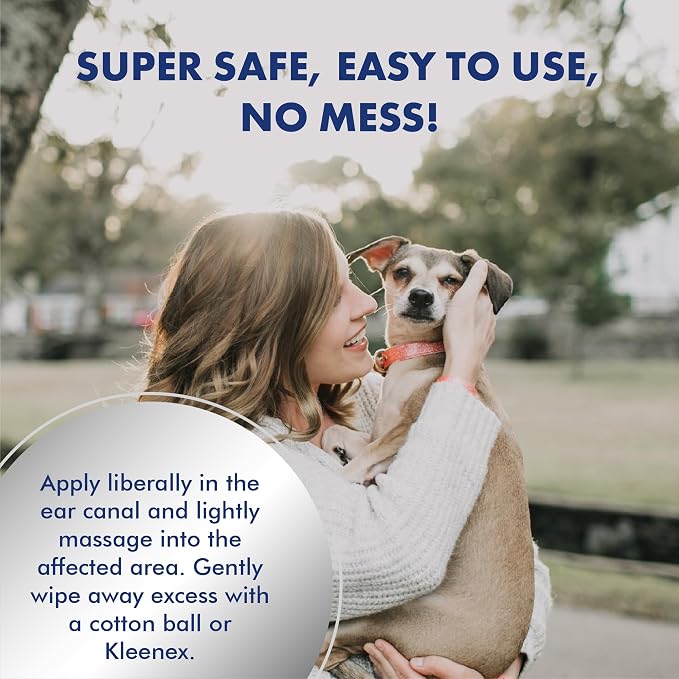 PetSilver Eye Wash (4 fl oz) & Ear Wash (8 fl oz) with Patented Chelated Silver - Gentle Eye Cleaner, Tear Stain Remover, and Ear Treatment for Itchy & Inflamed Ears in Cats and Dogs - Made in USA