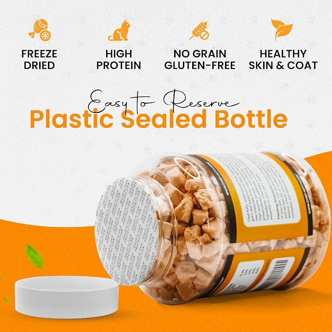 Freeze-Dried Salmon Treats for Cats & Dogs – 100% Wild Caught, Single Ingredient, High-Protein, Healthy Snack – No Additives or Preservatives – 2.7 oz - Inspected & Tested in USA