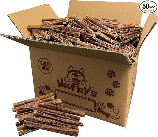 Woofley's - Esophagus Stick (50 Count)- Gullet Sticks for Dogs - Safe Jerky Dog Chews -Easily Digestible Dog Jerky Bully Sticks