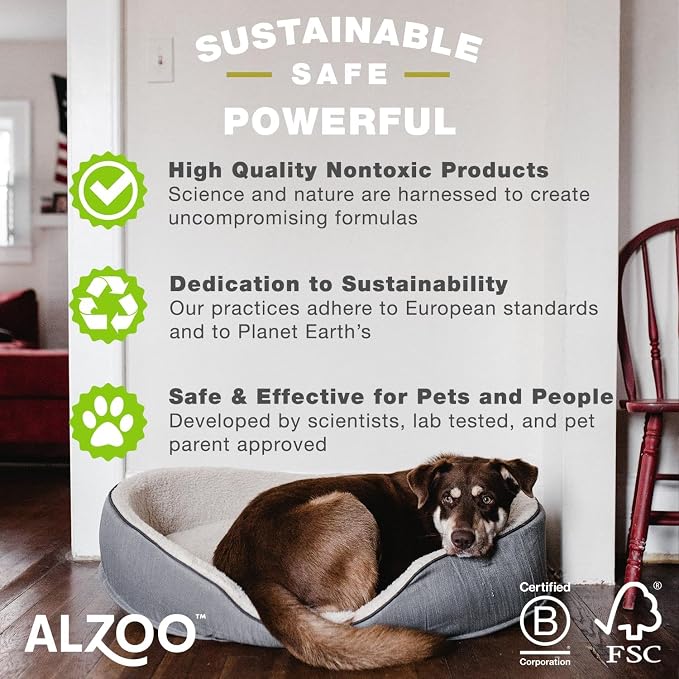 ALZOO Natural Flea & Tick Dog Collar - Helps Repel Fleas, Ticks & Mosquitoes - 100% Plant-Based Active Ingredients, Waterproof, Up to 4 Months Protection - Small-Sized Dogs 15 lbs & Under - Pack of 3