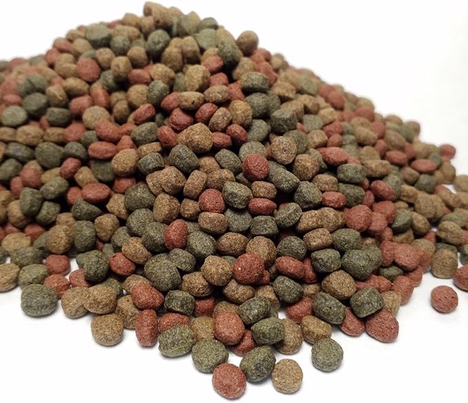 3-Type Mix of 6mm - 1/4" Intense Color Enhancing, Intense GRO & Color Red Floating Pellets for Koi & Pond Fish KGM-500-12-lbs