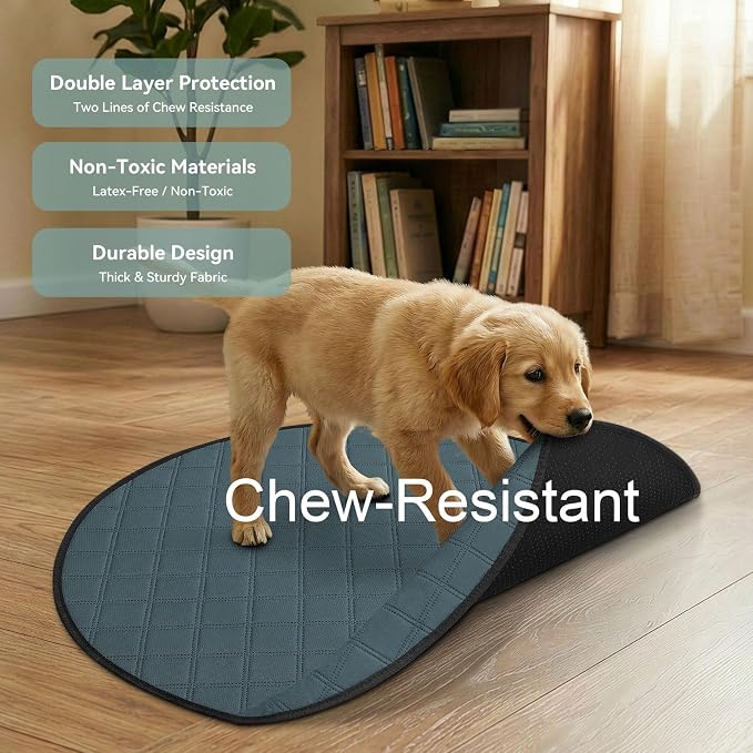 Siedihit Washable Reusable Pet Pee Pads, Absorbent Non-Slip Training Mat for Dog Cat Rabbit Puppy Kitten, Whelping Playpen Crate Bed Cage Home Indoor Outdoor (Medium - 4pack, Round)