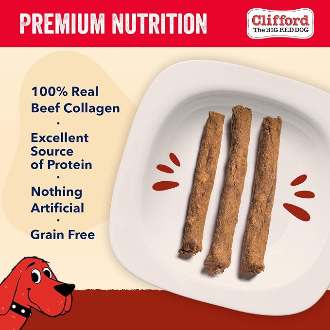 Clifford® Bundle - Snuffle Treat Mat + Crunchy Beef Sticks Dog Treats (24 Count)