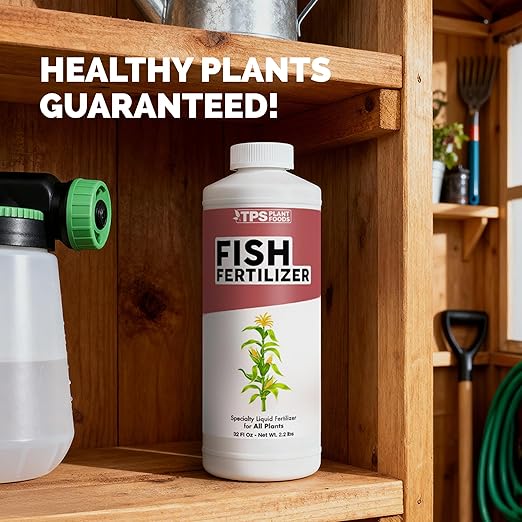 Fish Fertilizer – Liquid Fish Supplement for Lush Growth, Deep Green Leaves & Strong Roots, 1 Gallon