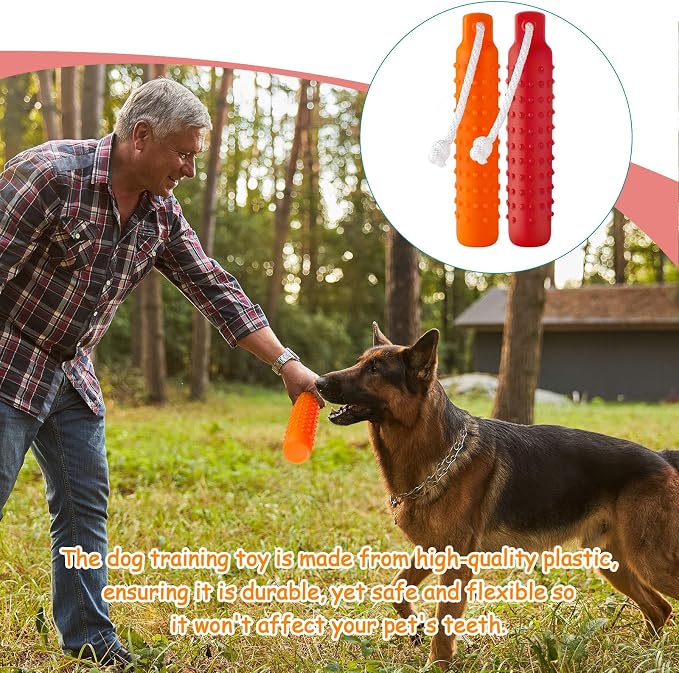 Blueweenly 6 Pcs Dog Bumper Toy for Water Retrieving Plastic Puppy Training Dummy Dog Float Toy Lightweight for Float on The Water Pool Outdoor Training Hunting Fetching (Red,Orange)