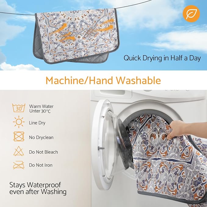 Washable Pee Pads for Dogs, 2 Pack, Reusable Dog Pee Pads,Washable Puppy Training Pads with Leakproof Design, Odor Lock Technology & Soft Surface, Perfect for Indoor, Outdoor & Travel Needs