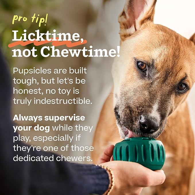 WOOF Pupsicle - Long-Lasting Interactive Dog Ball Toy to Keep Your Pup Busy and Distracted - Safe for Dogs - Low-Mess Design - Dog Toys for Medium and Large Dogs 25-75 lbs - July 4th Edition