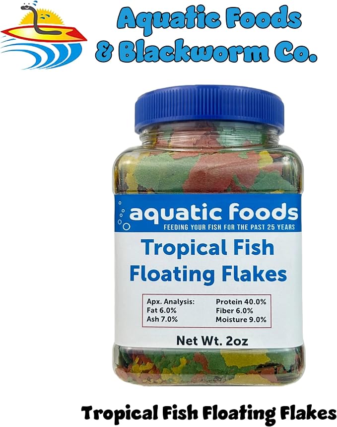 Premium Tropical Fish Flakes, Mix of Krill, Color Enhancing, Spirulina Flakes for Cichlids, Angels, Goldfish, All Tropical Fish Also Pellet Mix, Wafer Mix Included…2oz