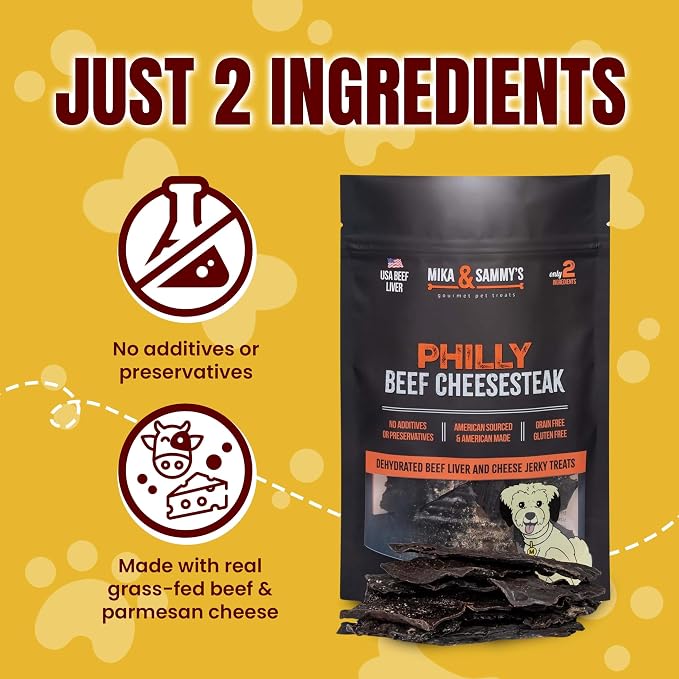 Mika & Sammy's Gourmet Beef Liver Jerky Dog Treats Made in the USA. (Beef Cheese 12 oz)