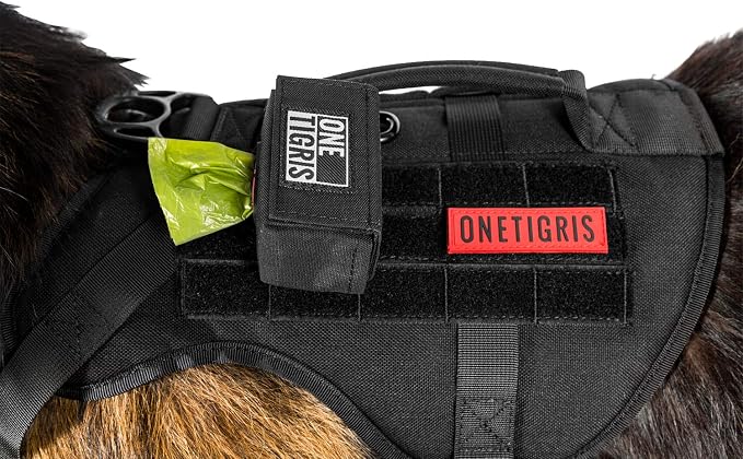 OneTigris Waste Bag + Military Pet Bowl Collapsible 70 oz Treat Food & Water Holder for Small to Medium Puppy Dog