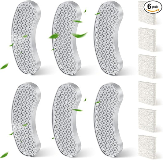 6 Pack Cat Water Fountain Filters Replacement & Sponges, 2~3 Months Using Time, Updated 6-Layers Filttration to Provide Clean Water to Your Pets, Compatible with Petlipo Cat Fountains