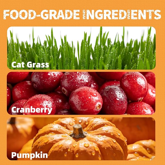 Just Try 36 OZ Cat Treats - with Cat Grass, Cranberry, Pumpkin- Healthy Cat Grass Kitten Treats Training Biscuits