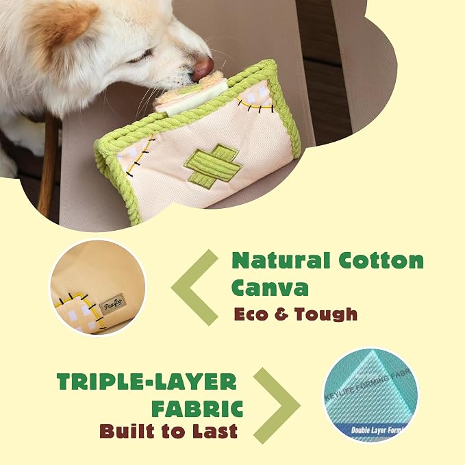 Interactive Hide and Seek Dog Puzzle Toys for Large Medium Small Dogs, 2 in 1 Snuffle Toys