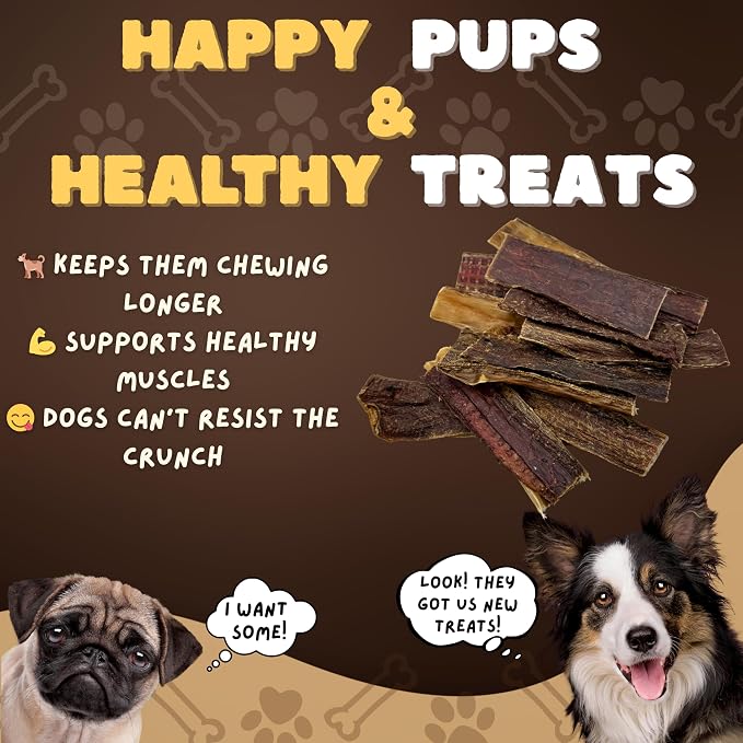 Woofley's - Esophagus Jerky (15 Count)- Gullet Sticks for Dogs - Safe Jerky Dog Chews -Easily Digestible Dog Jerky Bully Sticks