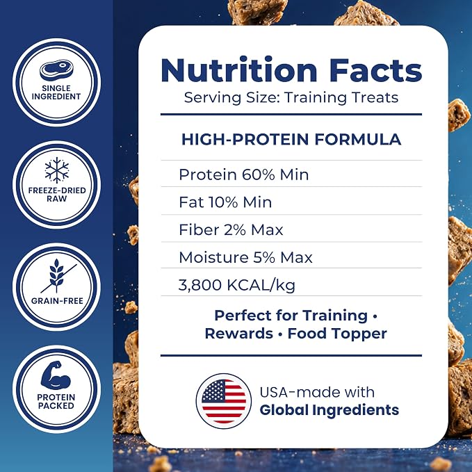 MVPChews | Freeze Dried Beef Liver Dog Treats | Single Ingredient Training Treats | High Protein, Grain Free, No Additives or Fillers | Premium Quality Food Topper | Made in USA - 3.5oz (Pack of 4)