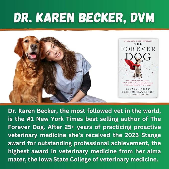 Dr. Becker's The Forever Dog Beef Bites | Made with Curcumin, Nicotinamide Riboside, Carnosine & Quercetin | Organic Beef Liver Training Treats for Dogs & Cats, 5 oz (Pack of 3)