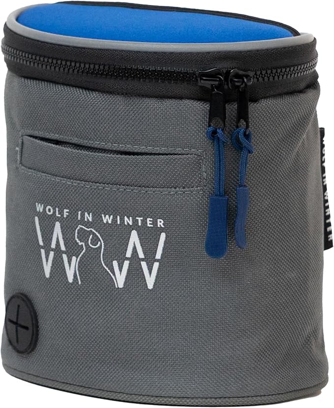 Quickdraw Dog Treat Pouch – Training Bag with Poop Bag Dispenser, Clicker Holder and Waist Belt – Hands-Free, Reflective and Durable for Puppy Training, Walks and Hikes (Blue)
