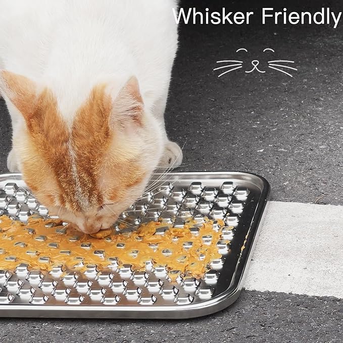 Stainless Steel Lick Mat+Water Bowl
