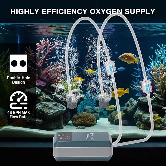 SainSmart XpertMatic Aquarium Filter for 70-120 Gallon Tank +Aquarium Air Pump Dual Outlet
