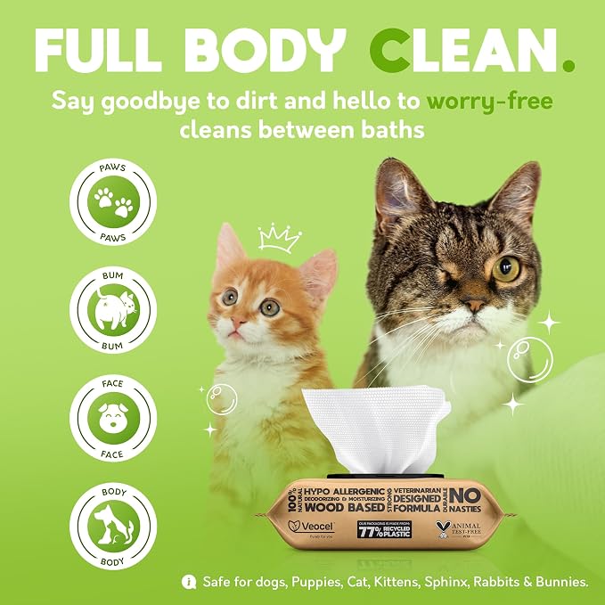120 Compostable Poop Bags and 100 Plant-Based Pet Wipes – Champion Animal Welfare & The Planet