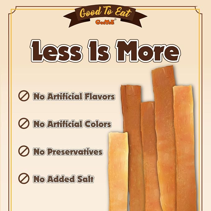 Gootoe Turkey Tendons for Dogs –All-Natural, Hypoallergenic Dog Treats, Rawhide Alternative, Long Lasting Puppy Chews, Healthy Dog Treats for Medium Breeds, Sliced (M), 3 oz Pack
