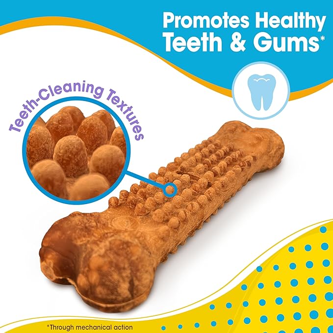 Nylabone Nubz Natural Dog Chew Treats for Puppies, Long Lasting Dog Bones Made in USA, Puppy Training Treats, Turkey & Sweet Potato Flavor, for Small Dogs Up to 25 lbs. (28 Count)