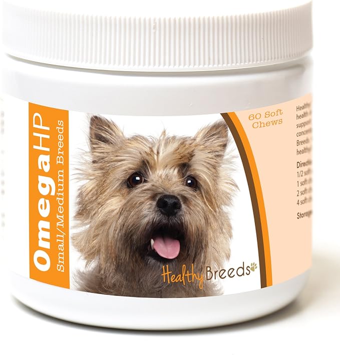 Healthy Breeds Cairn Terrier Omega HP Fatty Acid Skin and Coat Support Soft Chews 60 Count