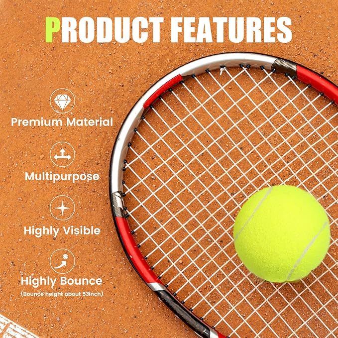 30/40 Pack Training Tennis Balls, Pet Dog Playing Balls, Practice Tennis Balls with Mesh Bag for Transport and Beginner Training