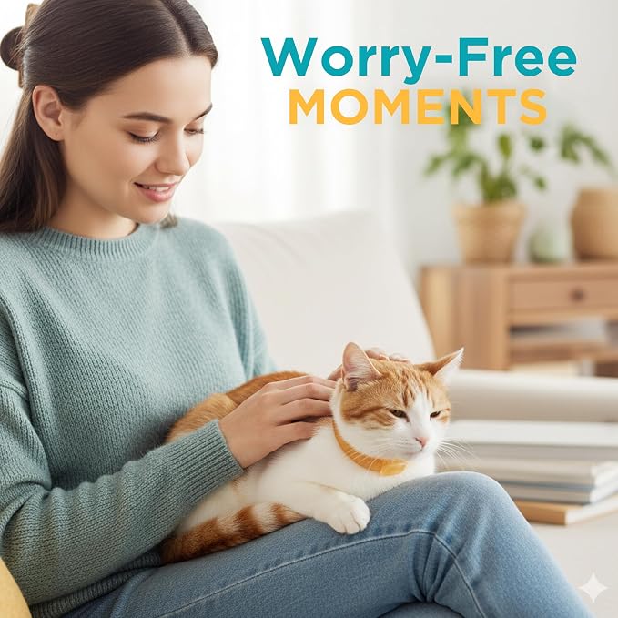 Only Natural Pet EasyDefense Flea & Tick Cat Collar - Feline Flea Collars Biting Insect Control - Pet Care that Protects up to 3 Months - for Cats (2 Pack)