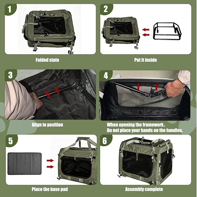 Extra Large Cat Carrier for Large Cats or 2 Small Cats - Soft-Sided Pet Carrier for Car Travel, Top Load, 4 Openings, Anti-Sag Iron Frame, Anti-Sagging pad, Zipper Lock Buckle, Foldable, Green