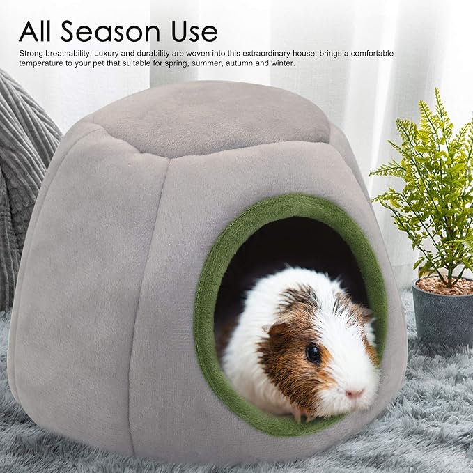 YUEPET Guinea Pig Bed 2 Pack - Washable Cage Accessories Small Animal Bed Hideout for Guinea Pig, Chinchilla, Hamsters, Hedgehog