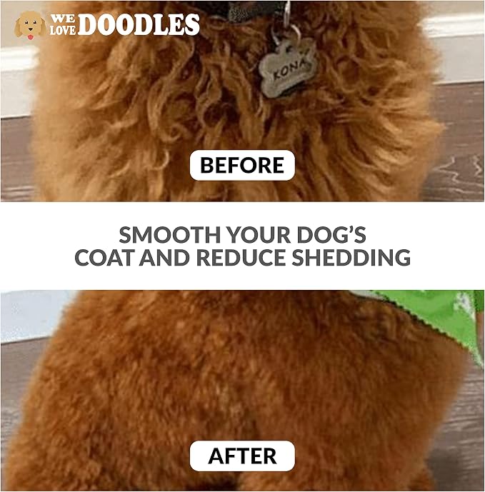 We Love Doodles Hypoallergenic Dog Shampoo, Conditioner & Detangler and Dog Pin Brush - Sensitive Skin & Allergies, Detangler Brush for Shedding & Removing Loose Fur, Made in USA