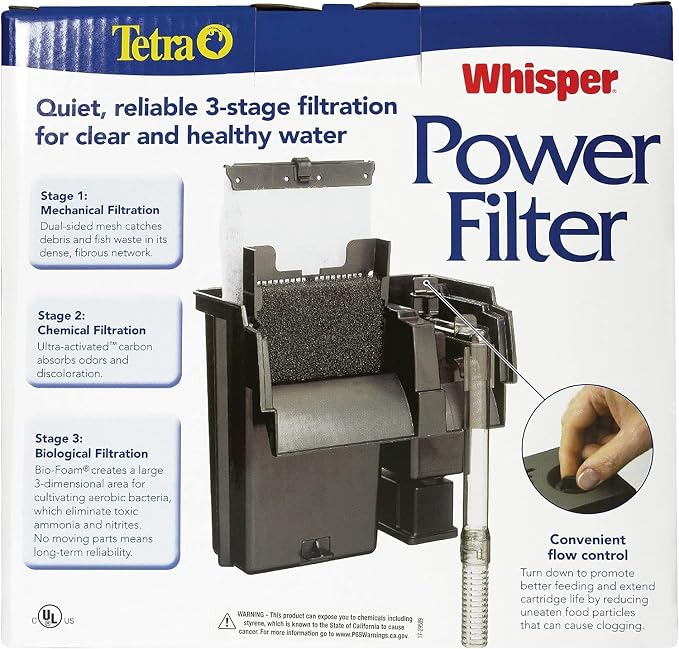 Tetra Whisper Bundle | Whisper 40 Power Filter & 3pk Medium Bio Bag Filter Cartridges