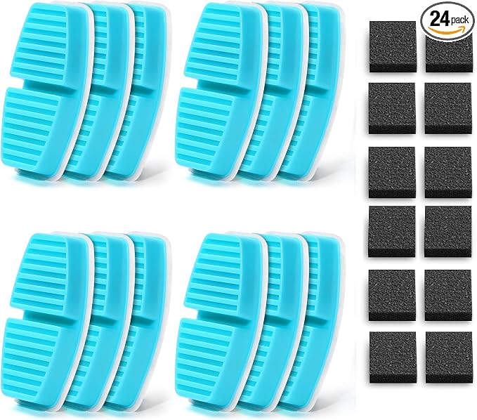 Giotohun Cat Water Fountain Filters: 12 Carbon + 12 Foam - Purifies Water, Replacement for B1 Battery Fountain