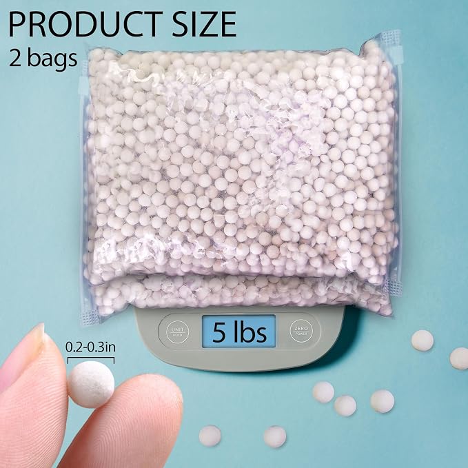 Refill Condensate Neutralizer, Pickling Waste Liquid Neutralizer, Acidic Water Increases Alkalinity, Condensing Water Heater Neutralizer Filler, Condensate Neutralizes Balls (5, Pounds)