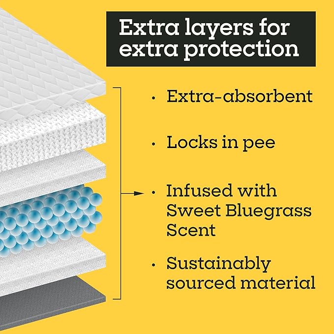 Pet Life Unlimited Heavy Duty 3XL Puppy Pads for Dogs, Potty Training Pee Pads, 52 Count, 36" x 36", Leak-Proof, Super Absorbent, Quick-Dry, Odor Control Clover Leaf Scent, Made in USA