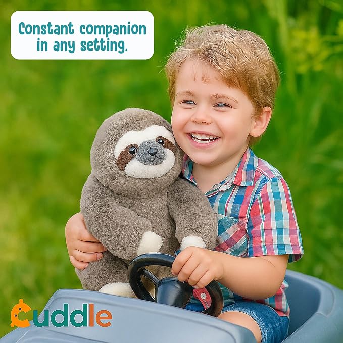 Cuddle Buds 3lbs Weighted Sloth Stuffed Animal for Sensory Needs, 20'' Sloth Plush Large, Weighted Stuffed Animals for Adults, Soft Plush Toy Gift for Kids and Adults, Giant Plushies