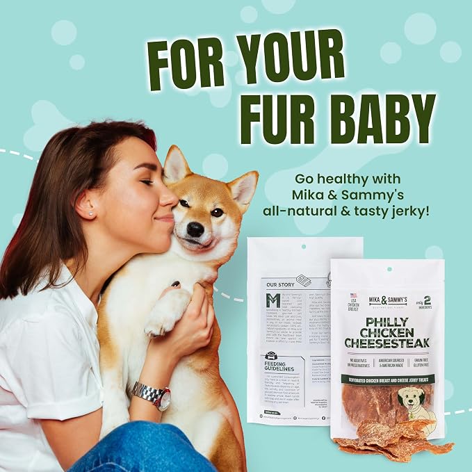 Mika & Sammy's Gourmet Jerky Dog Treats Made in the USA. (Chicken Cheese 5 0z)