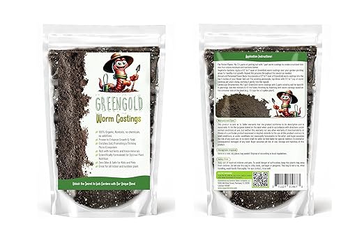 GARDENWISE Organic Worm Castings Premium Worm Castings Fertilizer for Nutrient-Rich Soil and Healthy Growth (2 QUARTS)