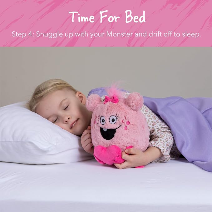 Continuum Games Snuggle Monster - Hide and Seek Bedtime Plush Toy and Book - Pink