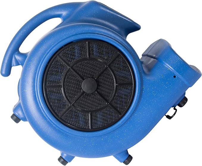 XPOWER X-800TF Pro 3/4 HP 3200 CFM Centrifugal Air Mover, Carpet Dryer, Floor Fan, Blower, Timer, Filter, for Water Damage Restoration, Janitorial, Plumbing, Home Use