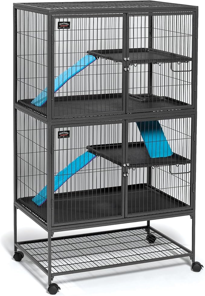 MidWest Homes for Pets Ferret Nation Ramp Cover for Ferret Nation & Critter Nation Small Animal Cages | Ramp measures 18.25L x 5.5W - Inches, Purple/Teal (NA-RC1)